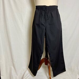 Tafford Black Elastic Waist Scrub Pants Cotton Blend Never Worn Size SP